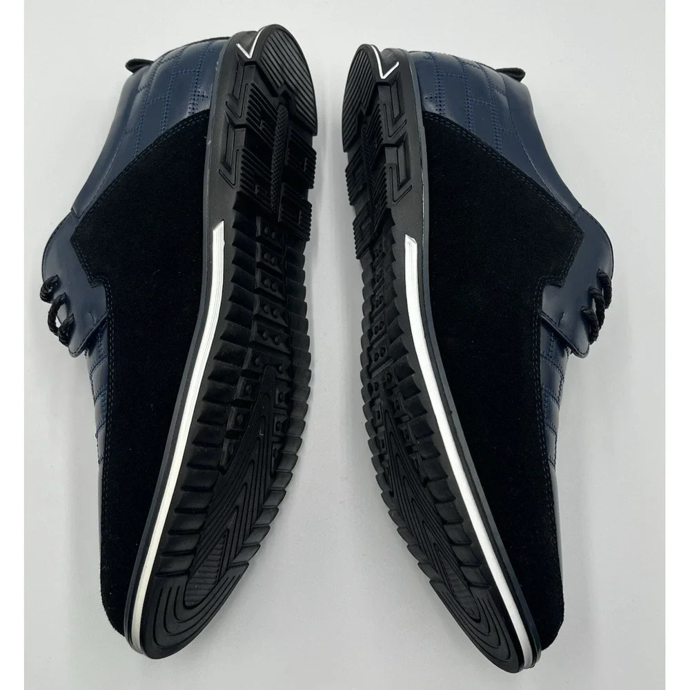 Gatsby Mens Black Blue Oxford Shoes Size 9.5 Modern Dress Casual Lace Up Derby